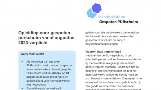 Purschuim spuiten? Opleiding verplicht